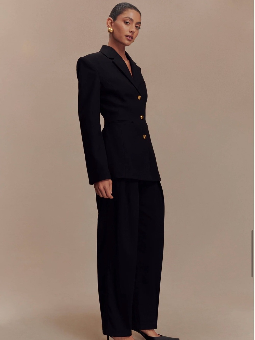 Meshki Black The BELLAMY Cinched Blazer